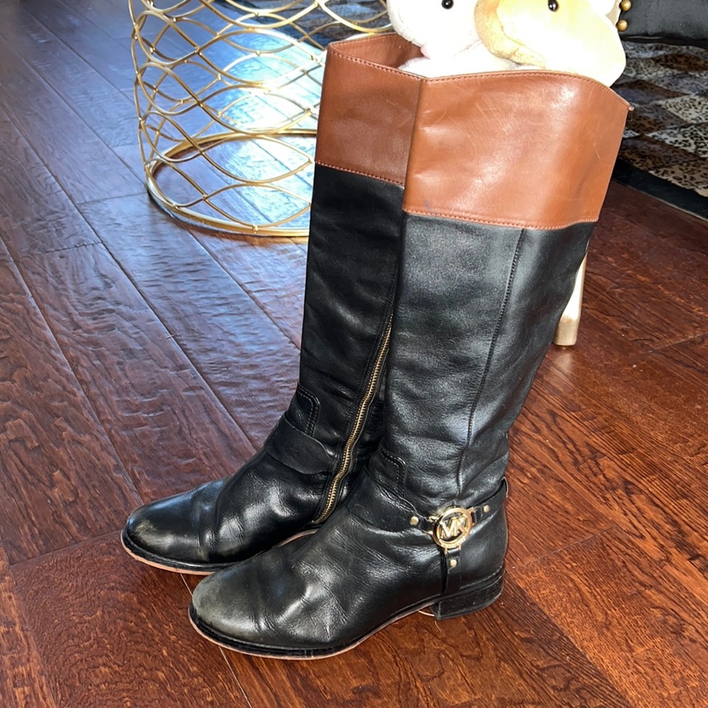 Michael kors tall leather riding boots 8.5W